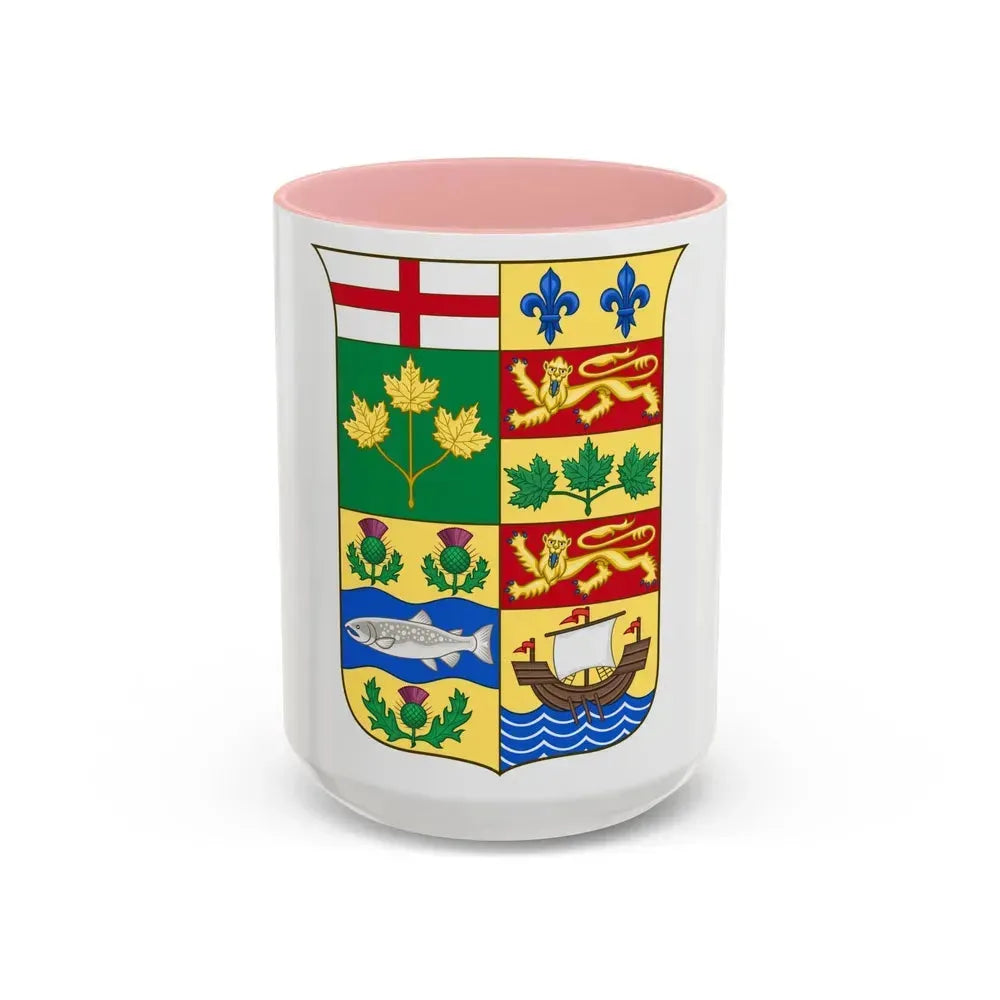 Arms of Canada 1868 - Accent Coffee Mug 15oz Pink - Go Mug Yourself