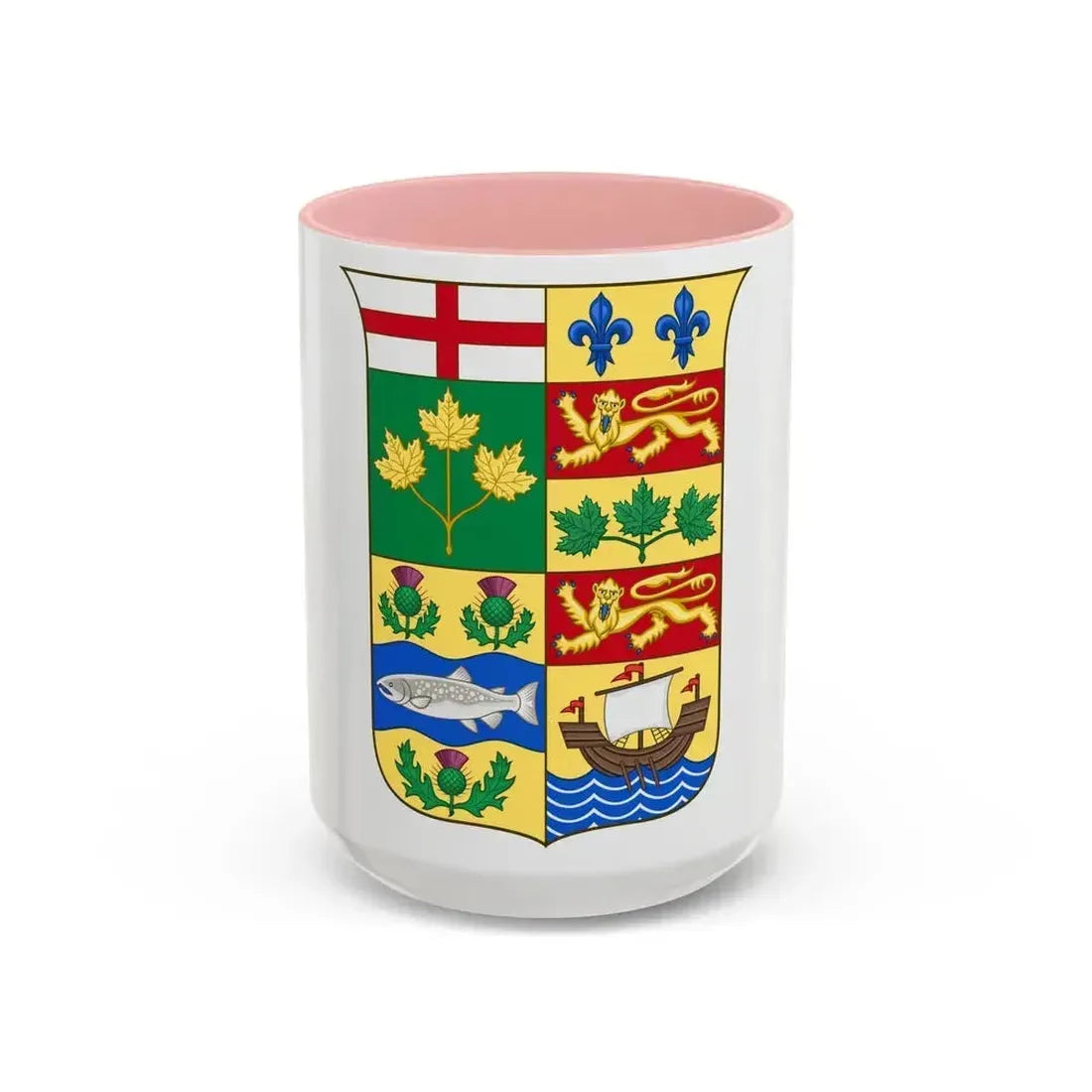 Arms of Canada 1868 - Accent Coffee Mug 15oz Pink - Go Mug Yourself