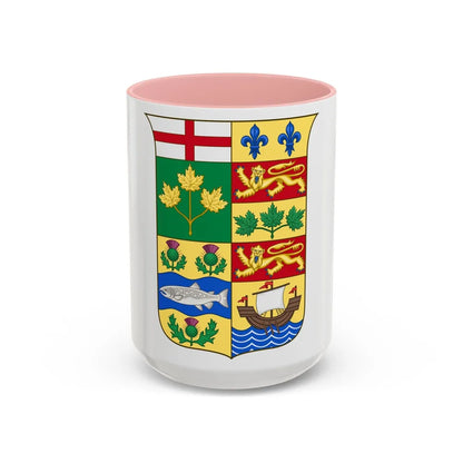 Arms of Canada 1868 - Accent Coffee Mug-15oz-Pink-Go Mug Yourself