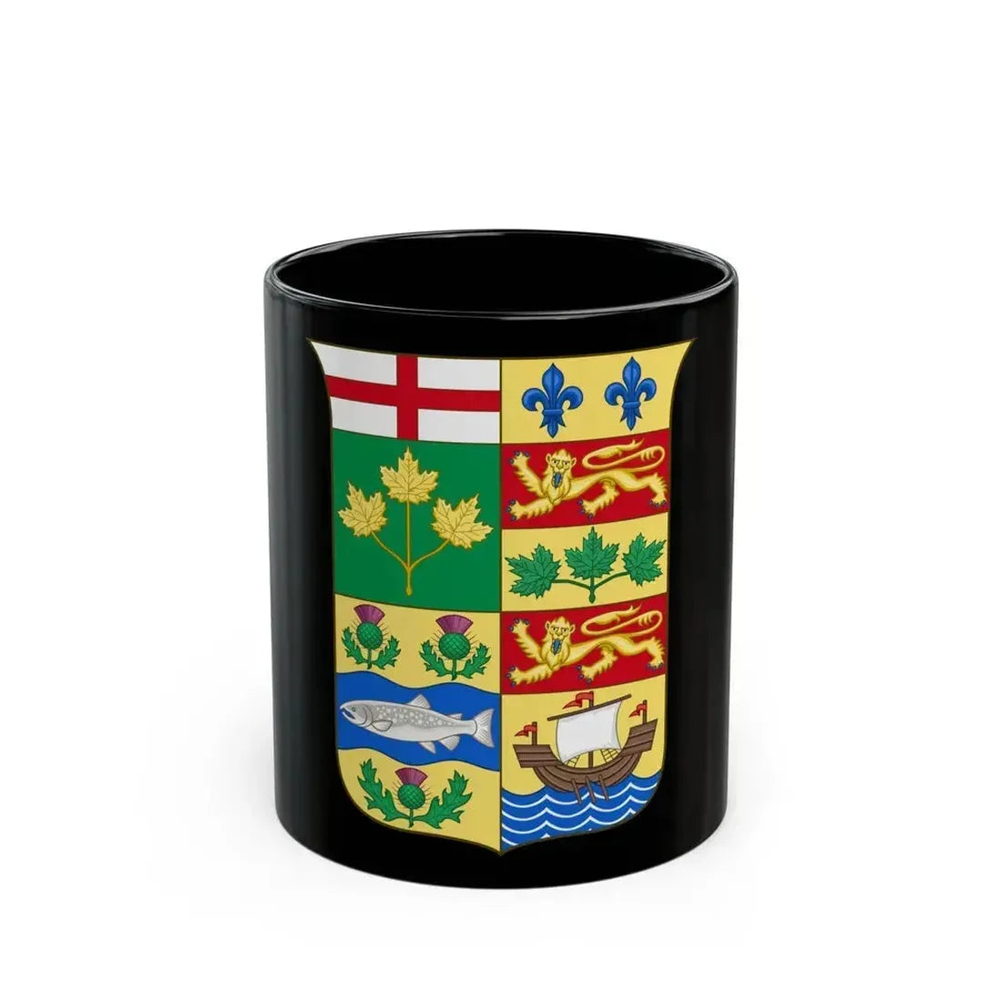 Arms of Canada 1868 - Black Coffee Mug 11oz - Go Mug Yourself