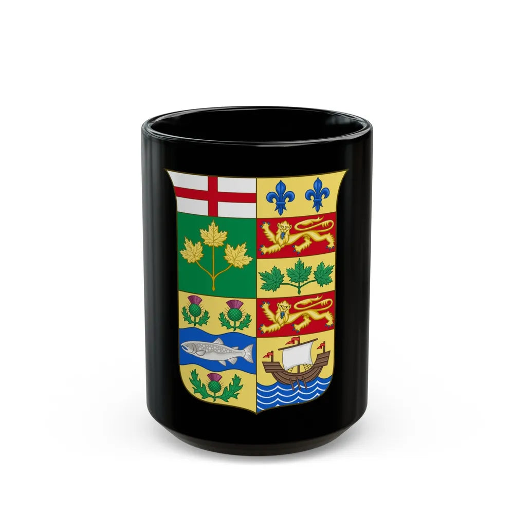 Arms of Canada 1868 - Black Coffee Mug-15oz-Go Mug Yourself