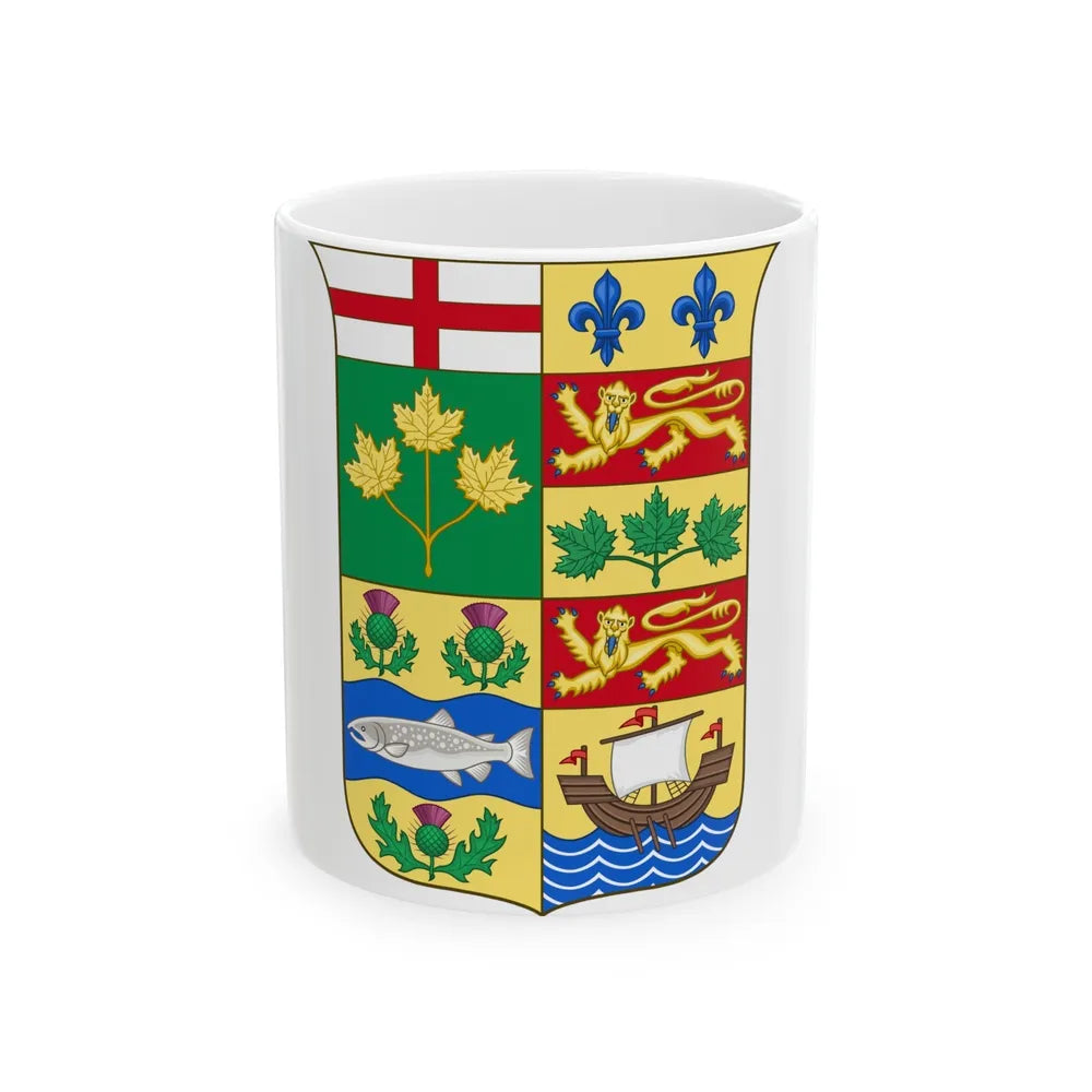 Arms of Canada 1868 - White Coffee Mug-11oz-Go Mug Yourself