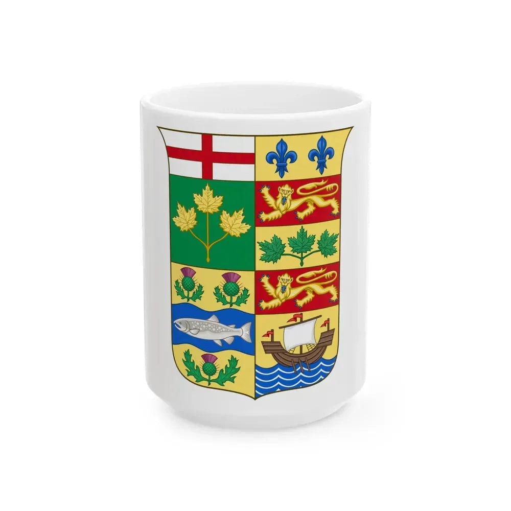 Arms of Canada 1868 - White Coffee Mug 15oz - Go Mug Yourself