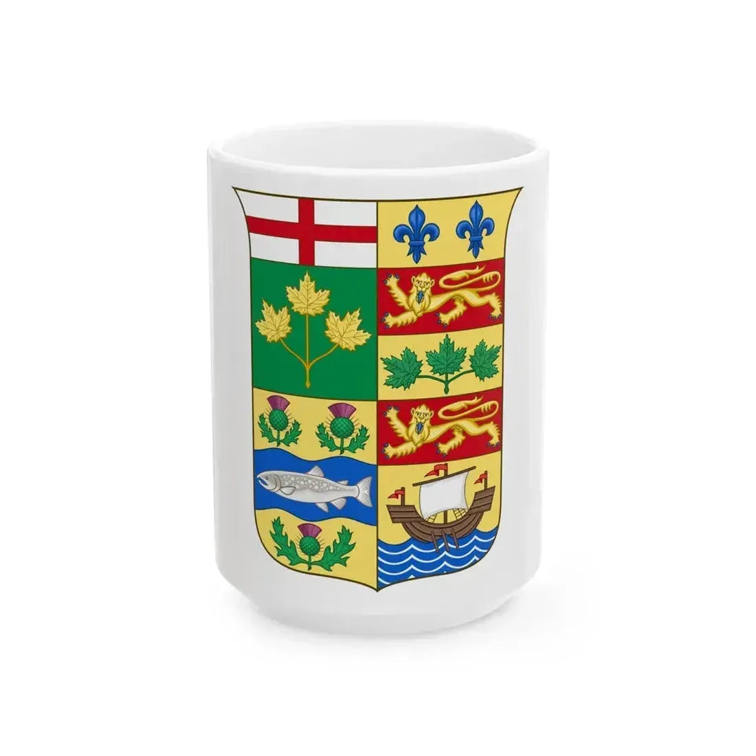 Arms of Canada 1868 - White Coffee Mug 15oz - Go Mug Yourself