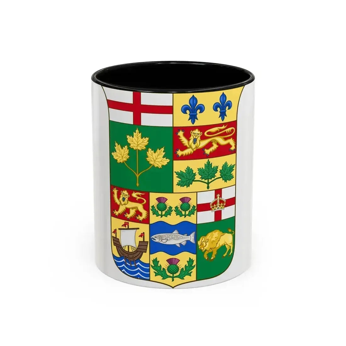 Arms of Canada 1870 - Accent Coffee Mug 11oz Black - Go Mug Yourself