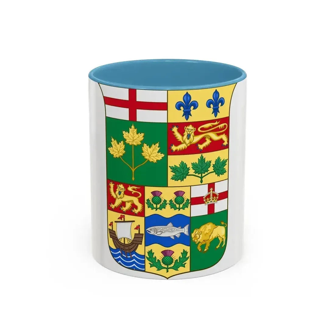 Arms of Canada 1870 - Accent Coffee Mug 11oz Light Blue - Go Mug Yourself