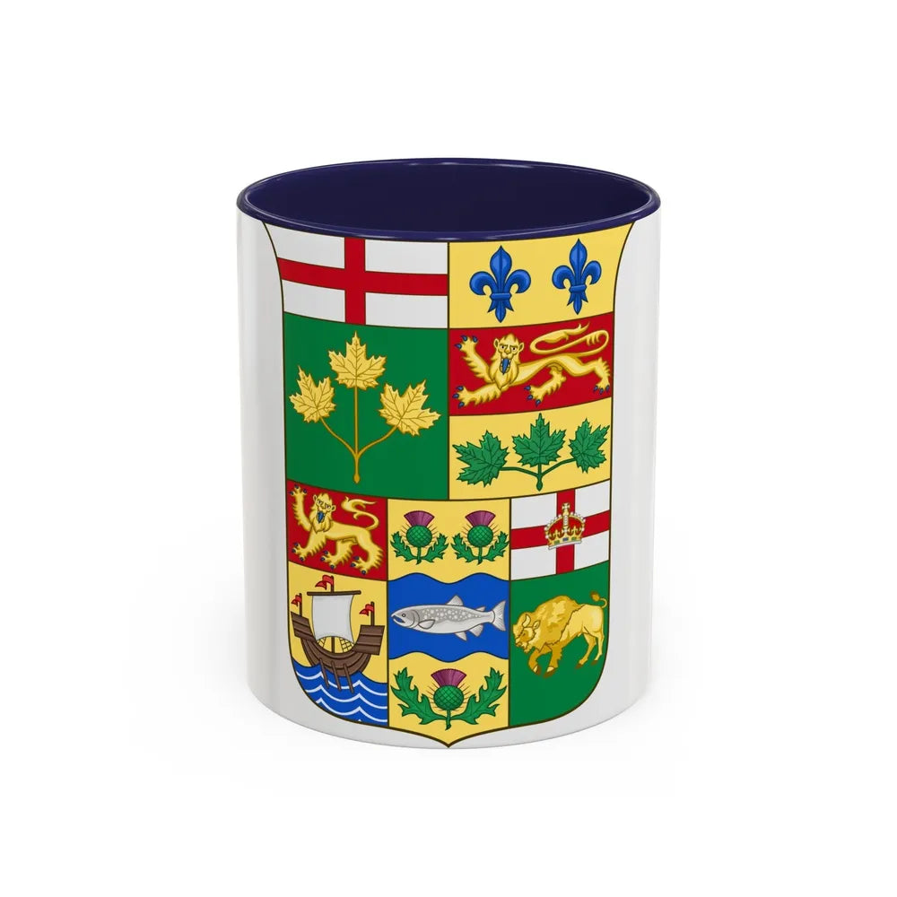 Arms of Canada 1870 - Accent Coffee Mug-11oz-Navy-Go Mug Yourself