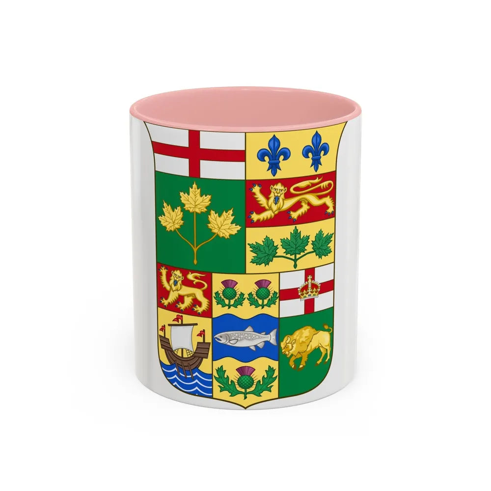 Arms of Canada 1870 - Accent Coffee Mug-11oz-Pink-Go Mug Yourself