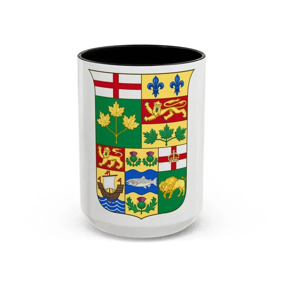 Arms of Canada 1870 - Accent Coffee Mug 15oz Black - Go Mug Yourself