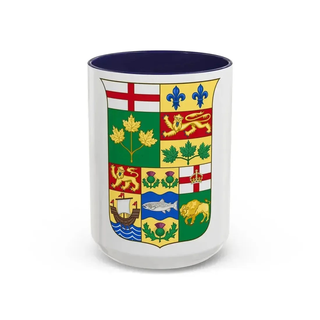 Arms of Canada 1870 - Accent Coffee Mug 15oz Navy - Go Mug Yourself