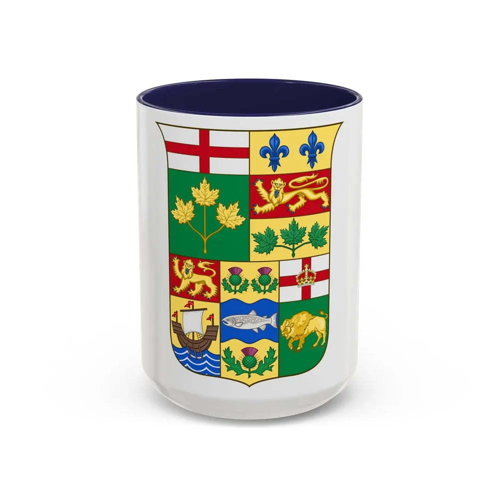 Arms of Canada 1870 - Accent Coffee Mug-15oz-Navy-Go Mug Yourself