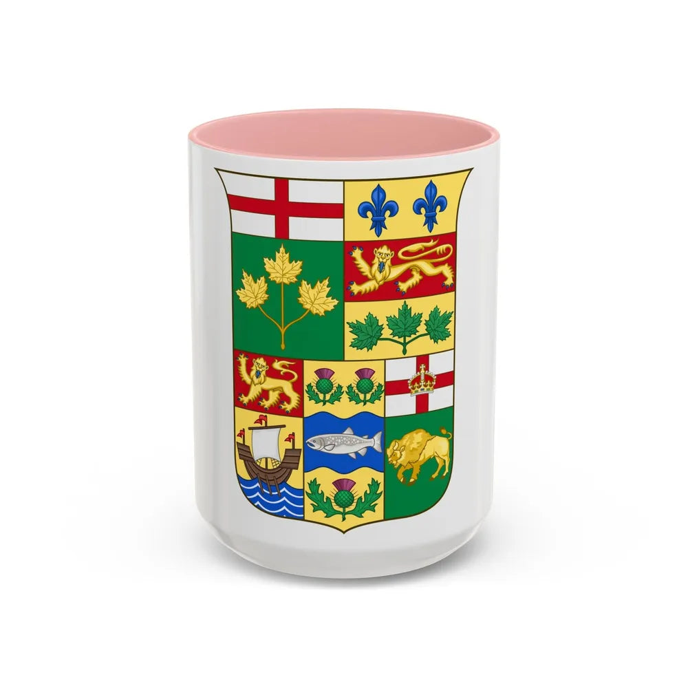 Arms of Canada 1870 - Accent Coffee Mug-15oz-Pink-Go Mug Yourself