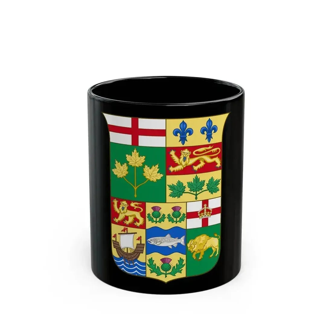Arms of Canada 1870 - Black Coffee Mug 11oz - Go Mug Yourself