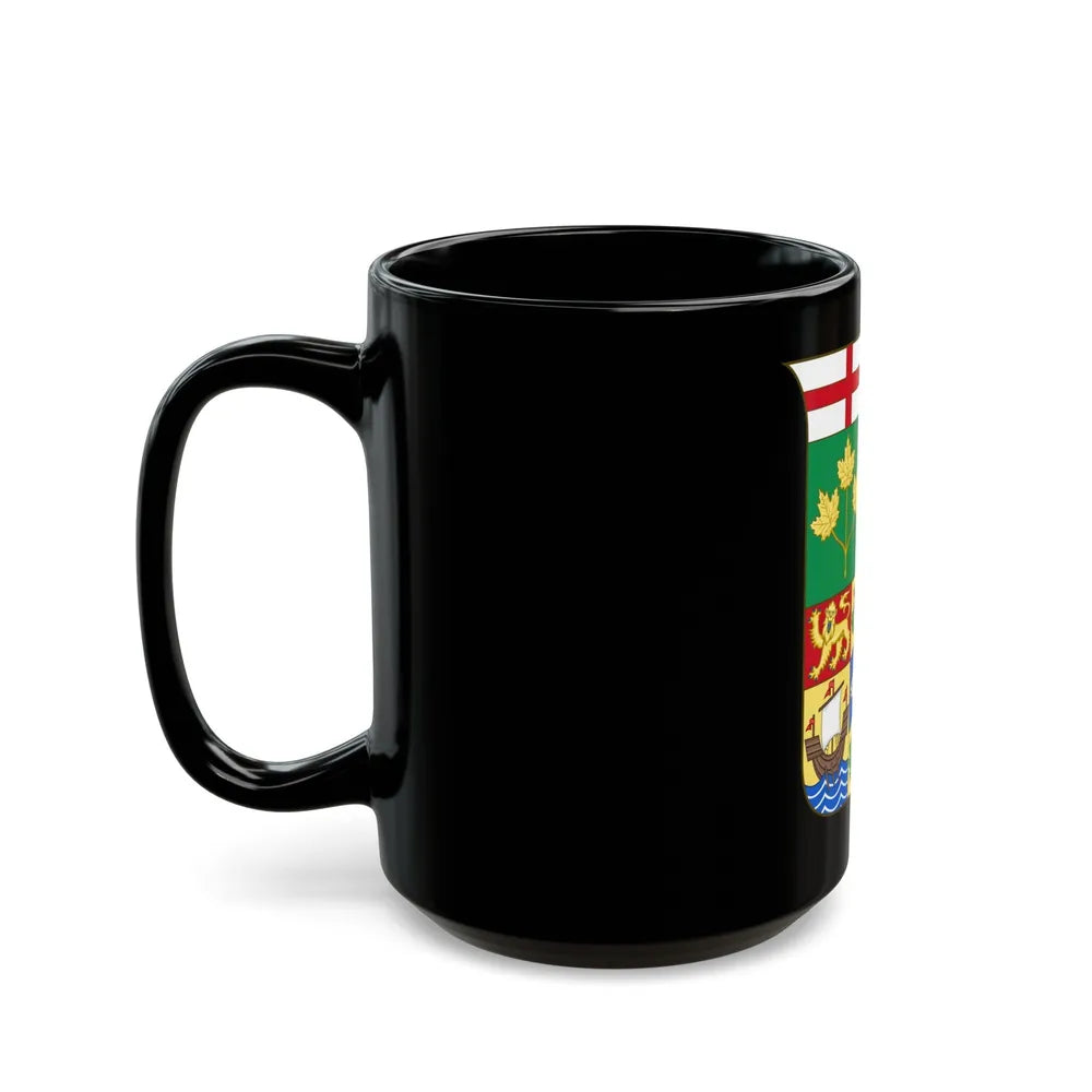 Arms of Canada 1870 - Black Coffee Mug-Go Mug Yourself