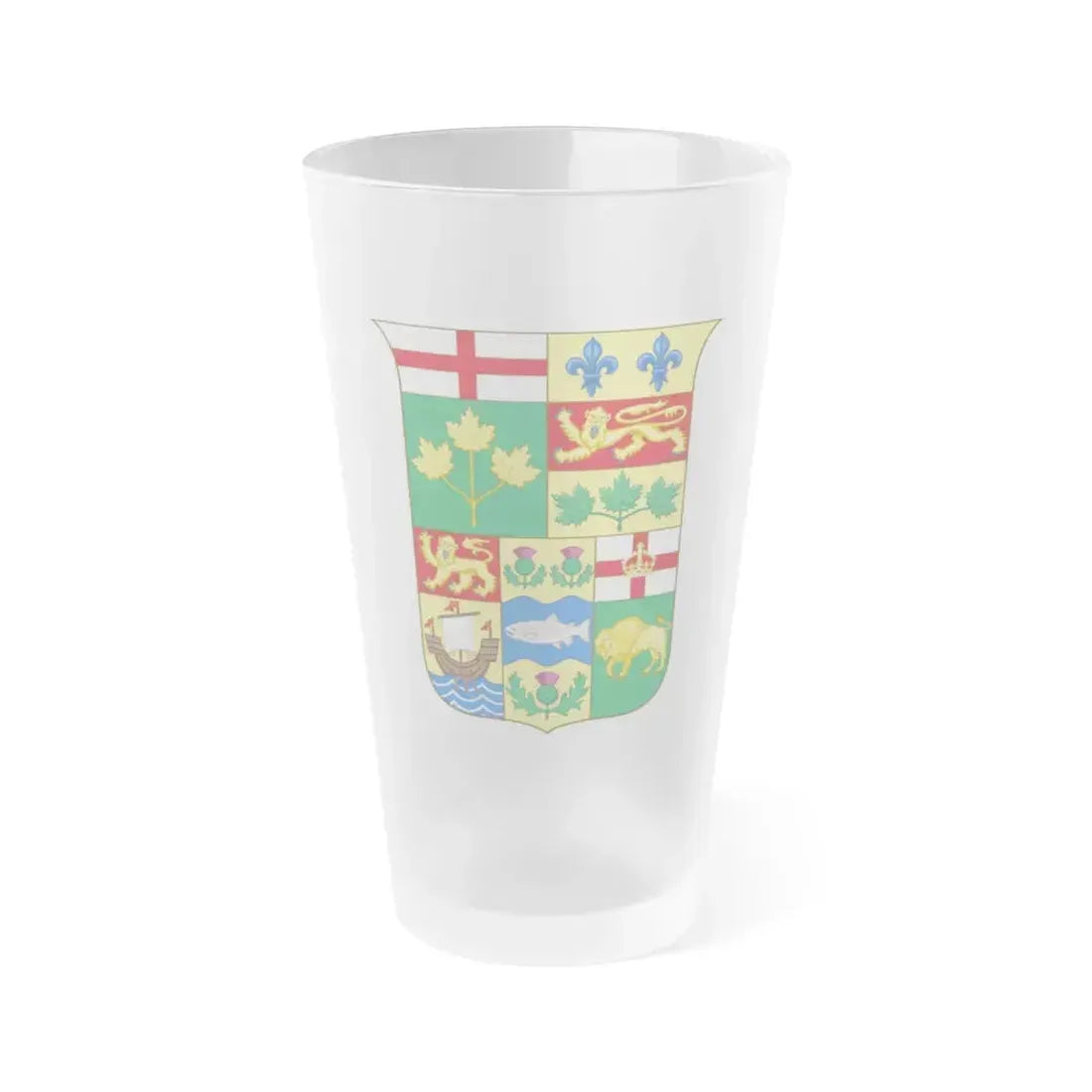 Arms of Canada 1870 - Frosted Pint Glass 16oz 16oz Frosted - Go Mug Yourself