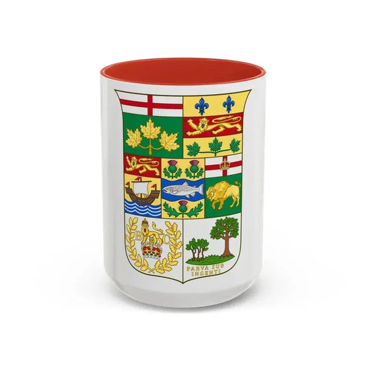 Arms of Canada 1873 - Accent Coffee Mug 15oz Red - Go Mug Yourself