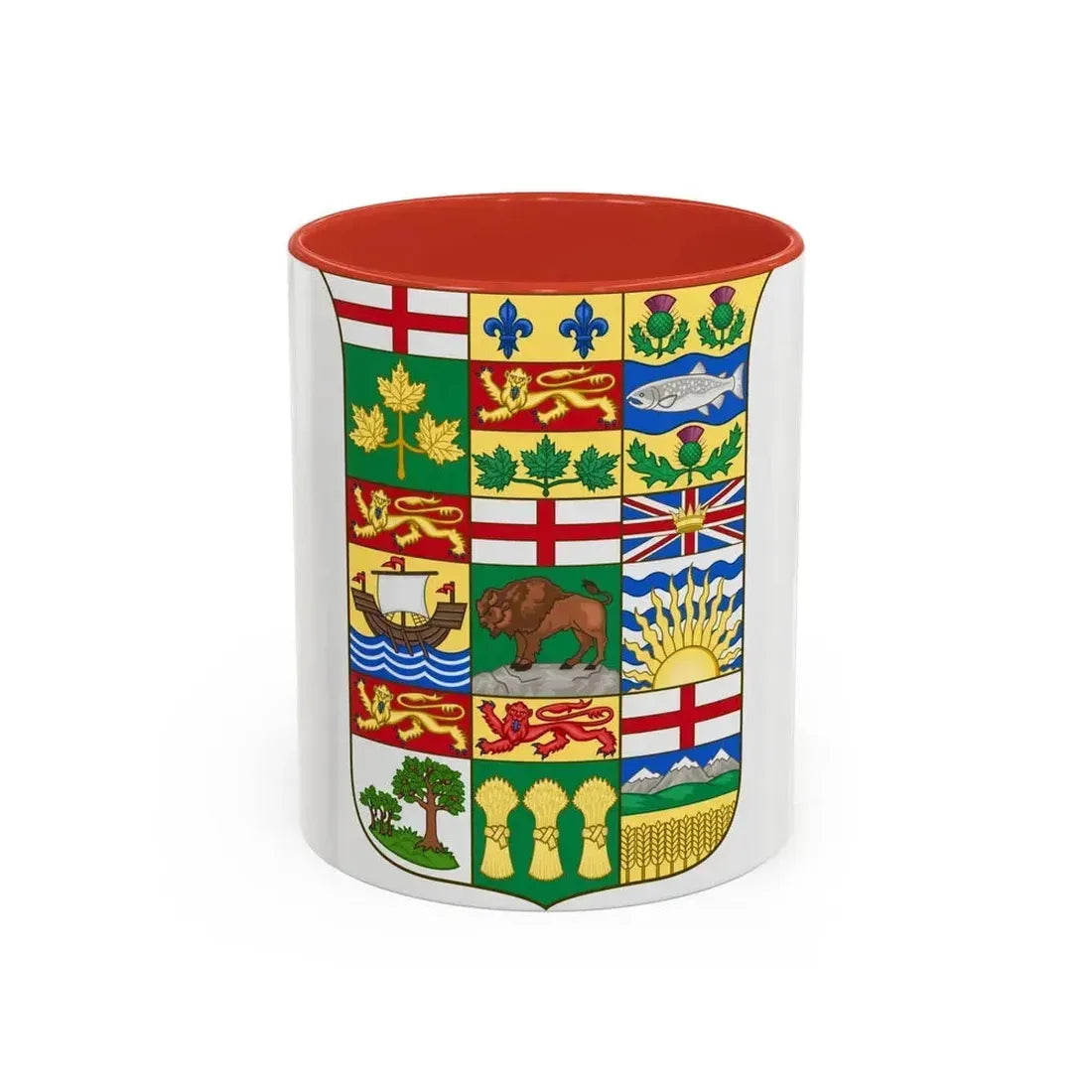 Arms of Canada 1907 - Accent Coffee Mug 11oz Red - Go Mug Yourself