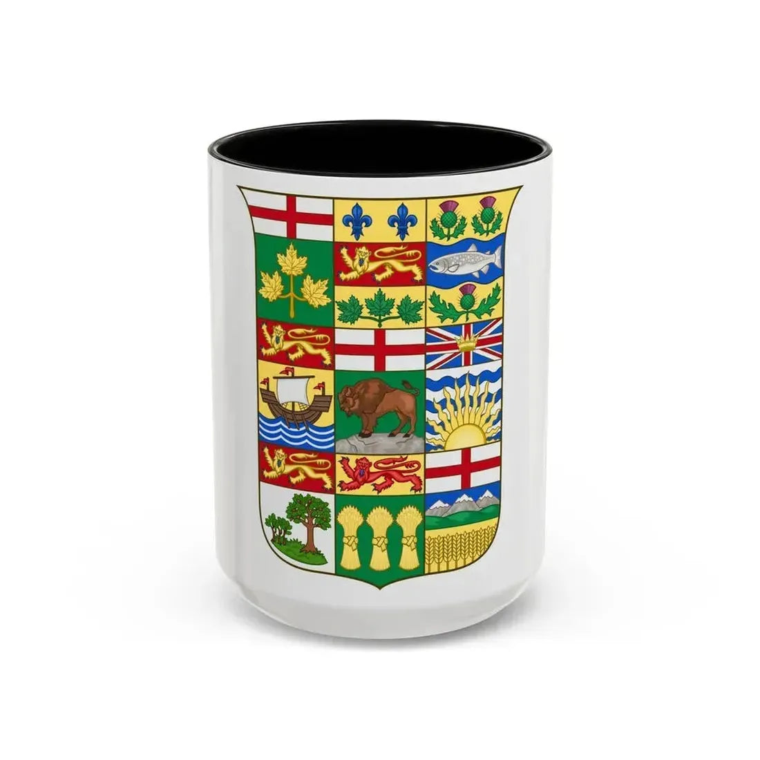 Arms of Canada 1907 - Accent Coffee Mug 15oz Black - Go Mug Yourself
