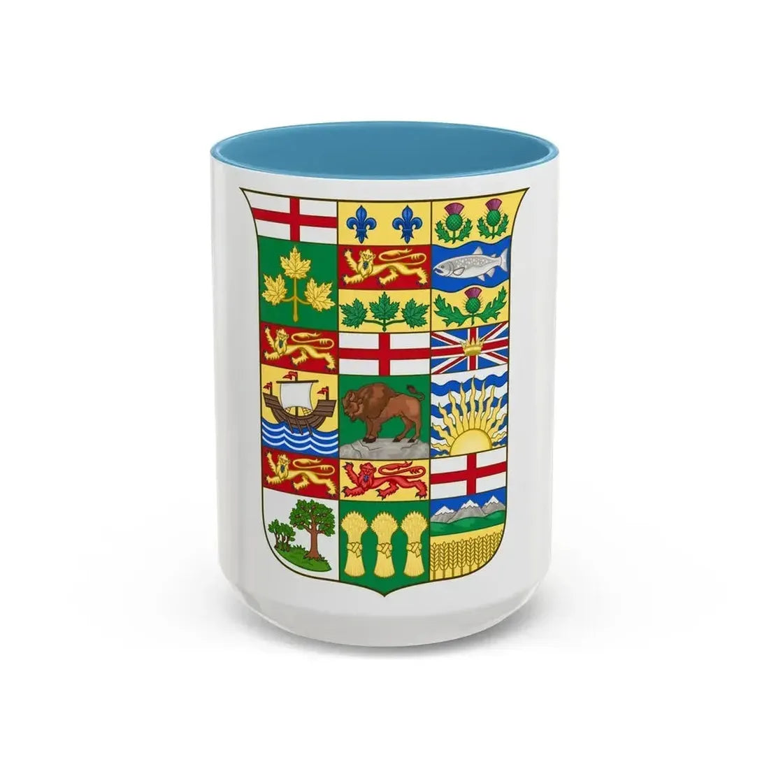 Arms of Canada 1907 - Accent Coffee Mug 15oz Light Blue - Go Mug Yourself