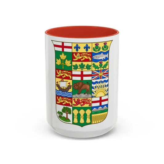 Arms of Canada 1907 - Accent Coffee Mug 15oz Red - Go Mug Yourself