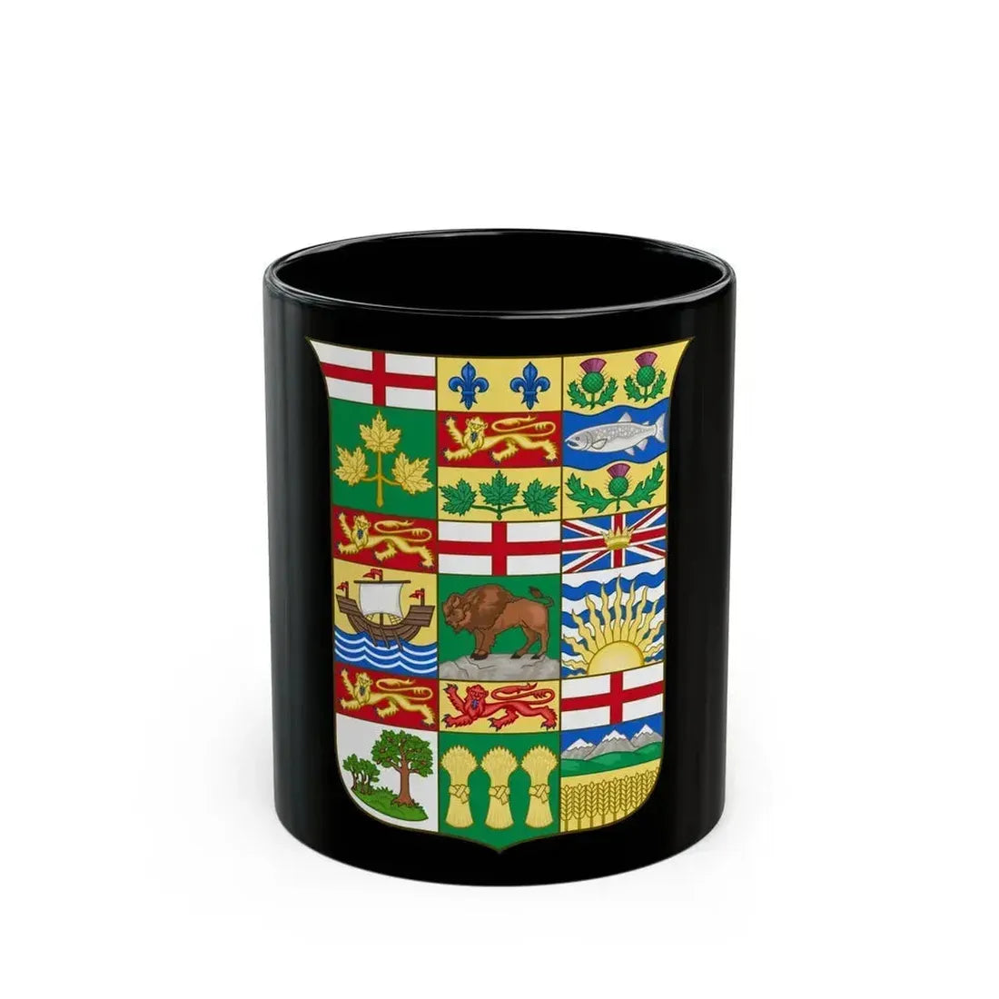 Arms of Canada 1907 - Black Coffee Mug 11oz - Go Mug Yourself