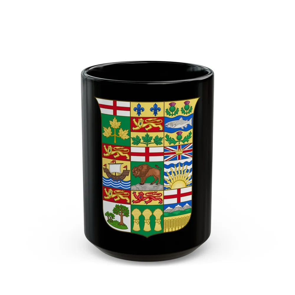 Arms of Canada 1907 - Black Coffee Mug-15oz-Go Mug Yourself