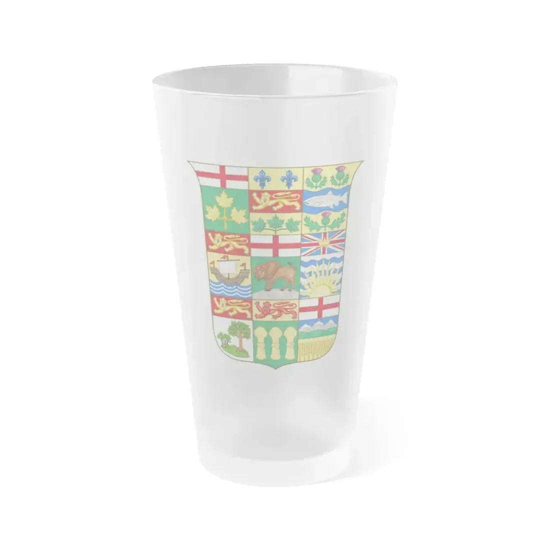 Arms of Canada 1907 - Frosted Pint Glass 16oz 16oz Frosted - Go Mug Yourself