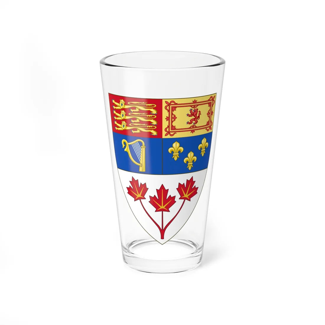 Arms of Canada (Canada) (Coat of Arms) Pint Glass 16oz 16oz - Go Mug Yourself