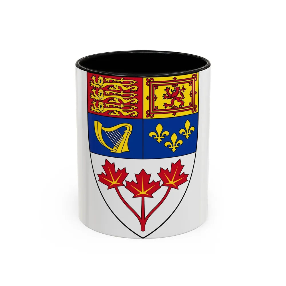 Arms of Canada (shield) - Accent Coffee Mug-11oz-Black-Go Mug Yourself