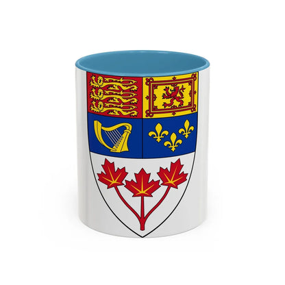 Arms of Canada (shield) - Accent Coffee Mug-11oz-Light Blue-Go Mug Yourself