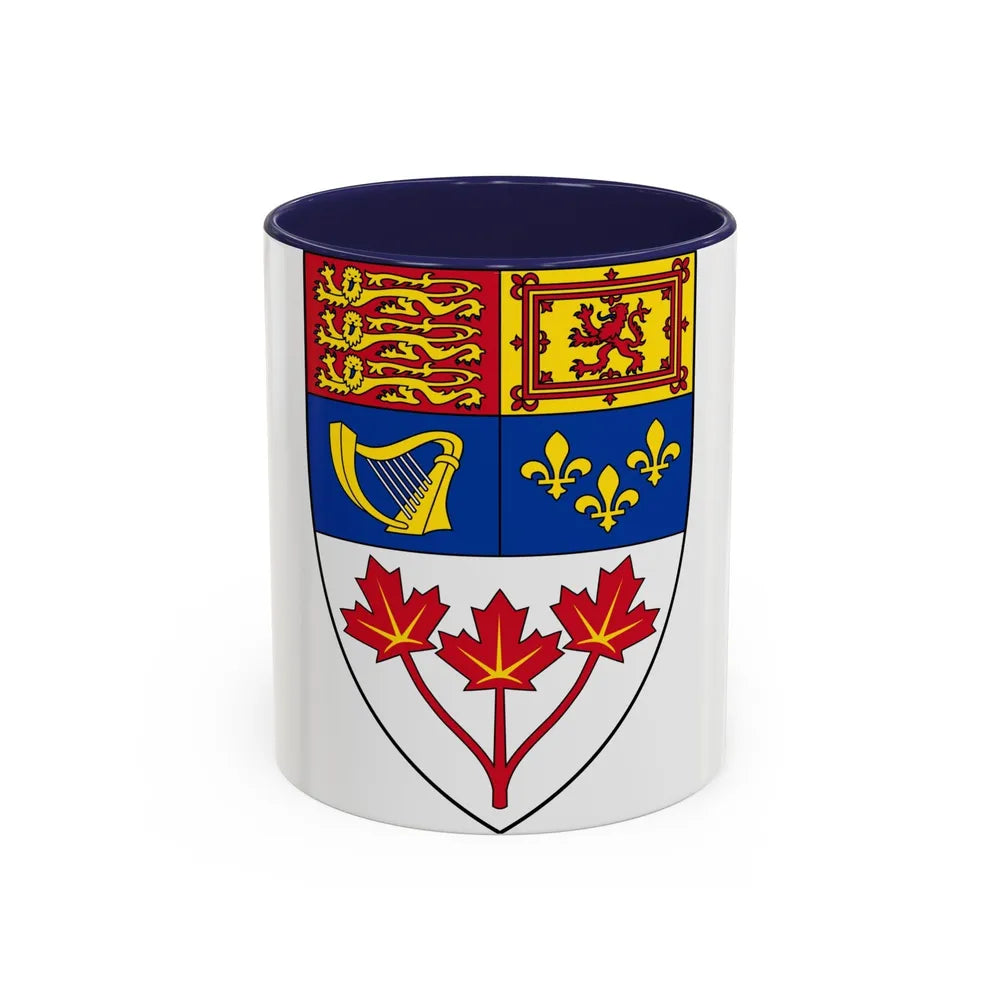 Arms of Canada (shield) - Accent Coffee Mug-11oz-Navy-Go Mug Yourself