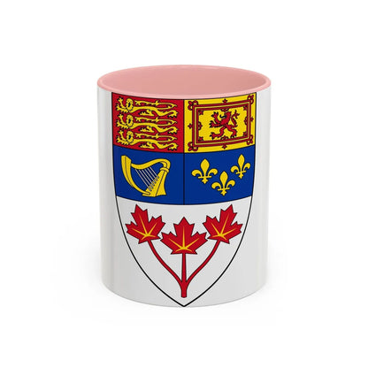 Arms of Canada (shield) - Accent Coffee Mug-11oz-Pink-Go Mug Yourself