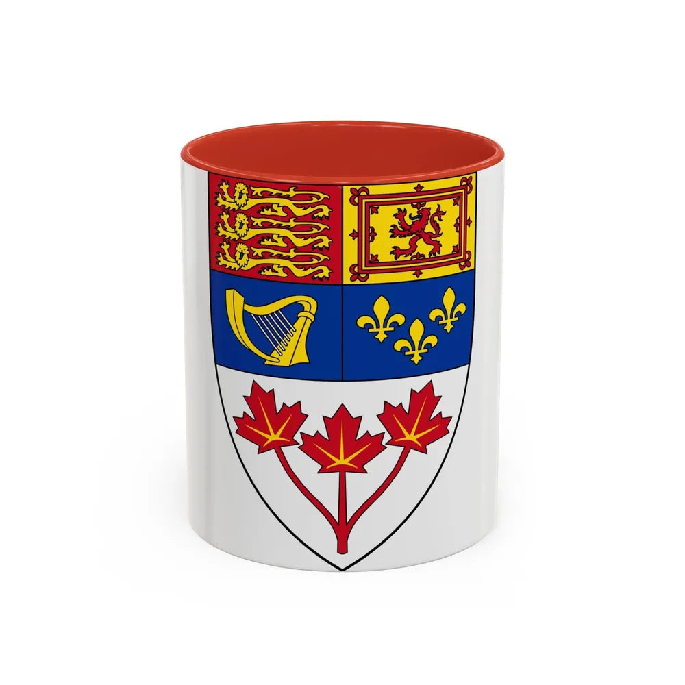 Arms of Canada (shield) - Accent Coffee Mug-11oz-Red-Go Mug Yourself