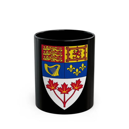 Arms of Canada (shield) - Black Coffee Mug-11oz-Go Mug Yourself