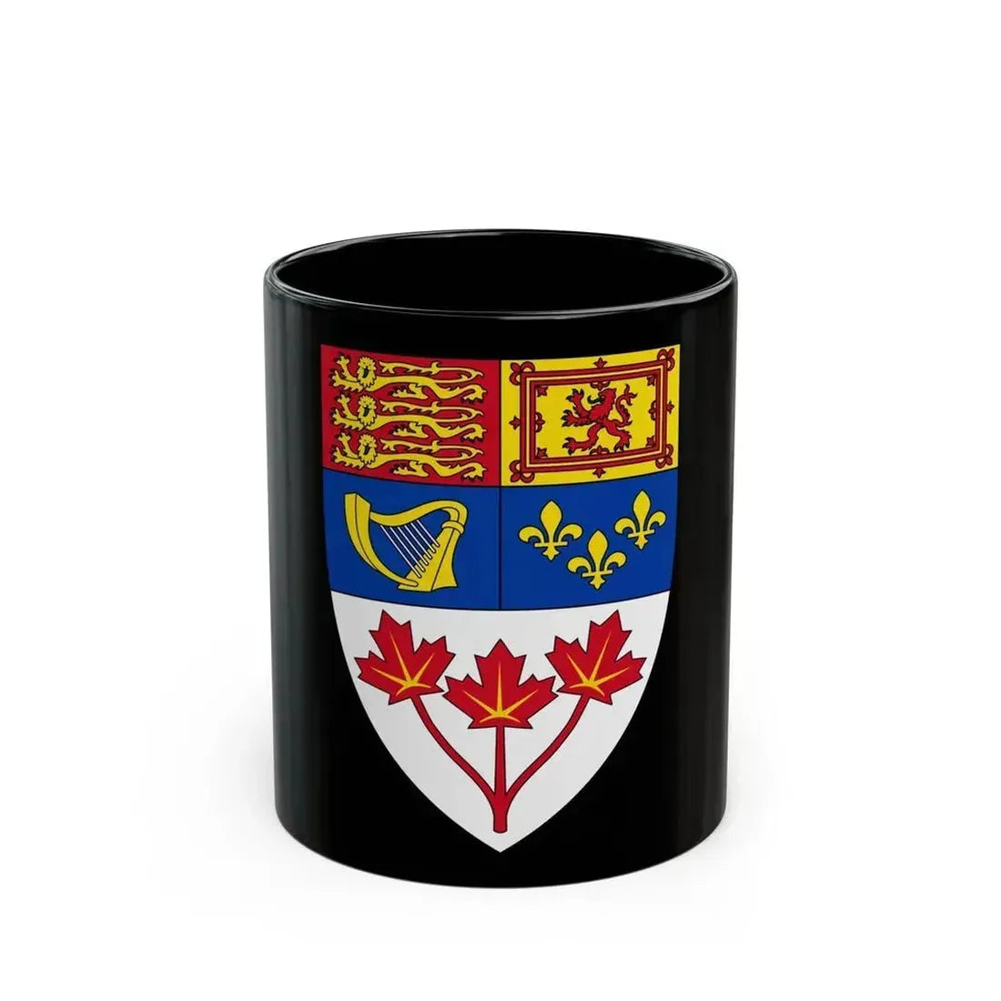 Arms of Canada (shield) - Black Coffee Mug 11oz - Go Mug Yourself