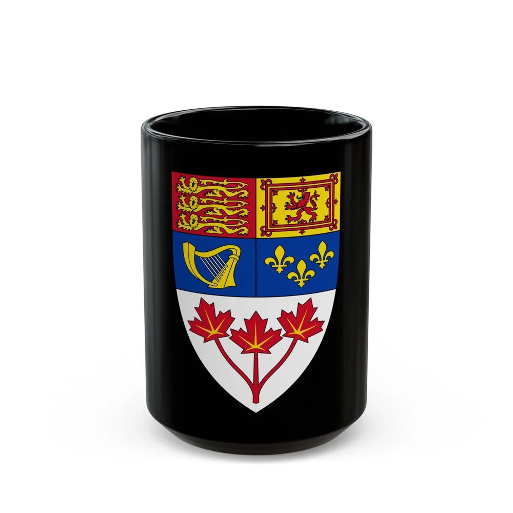 Arms of Canada (shield) - Black Coffee Mug-15oz-Go Mug Yourself