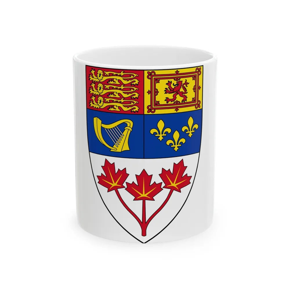 Arms of Canada (shield) - White Coffee Mug-11oz-Go Mug Yourself