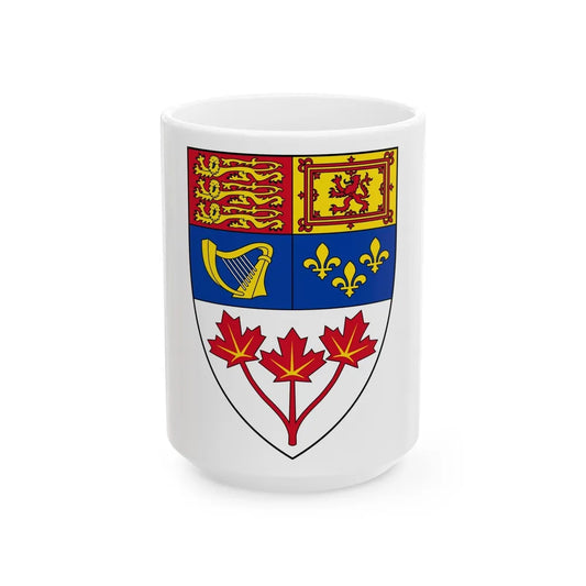 Arms of Canada (shield) - White Coffee Mug-15oz-Go Mug Yourself