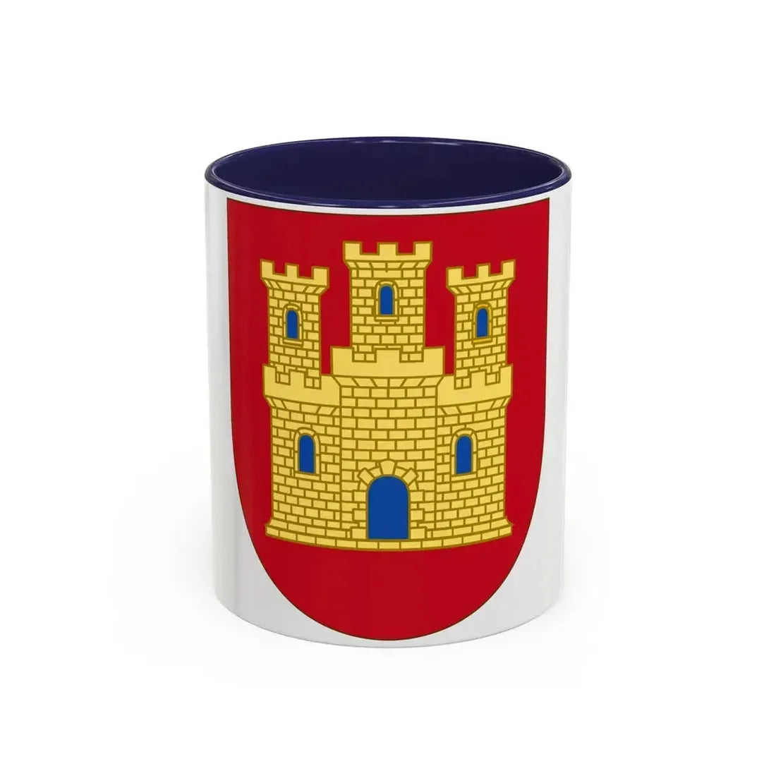 Arms of Castile - Accent Coffee Mug 11oz Navy - Go Mug Yourself