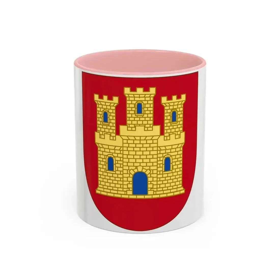 Arms of Castile - Accent Coffee Mug 11oz Pink - Go Mug Yourself