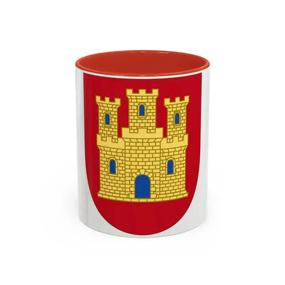 Arms of Castile - Accent Coffee Mug 11oz Red - Go Mug Yourself