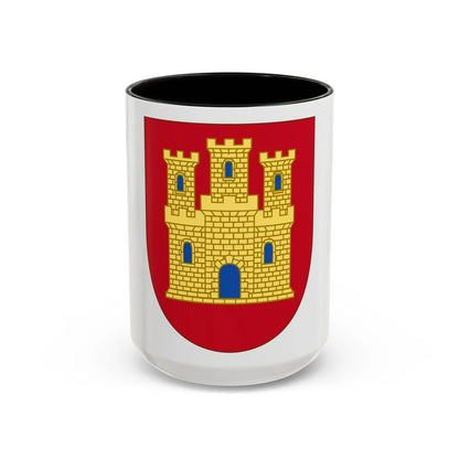 Arms of Castile - Accent Coffee Mug-15oz-Black-Go Mug Yourself