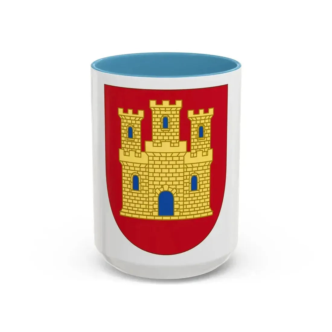 Arms of Castile - Accent Coffee Mug 15oz Light Blue - Go Mug Yourself