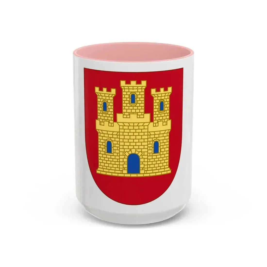 Arms of Castile - Accent Coffee Mug 15oz Pink - Go Mug Yourself