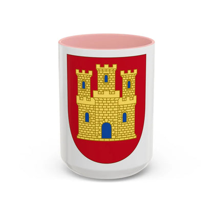 Arms of Castile - Accent Coffee Mug-15oz-Pink-Go Mug Yourself