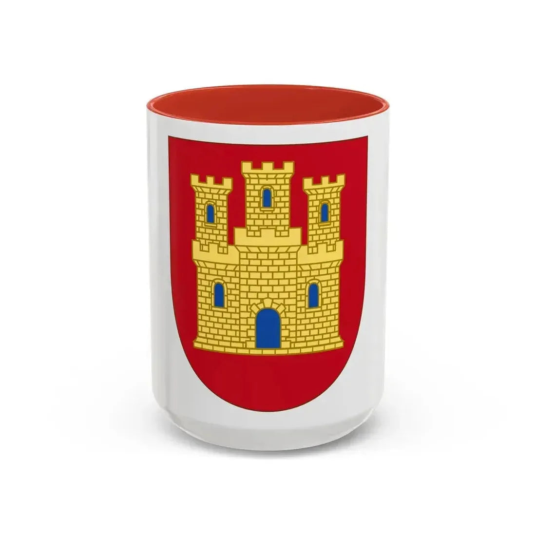 Arms of Castile - Accent Coffee Mug 15oz Red - Go Mug Yourself
