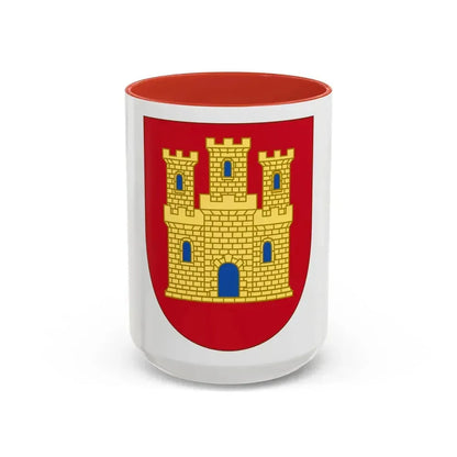 Arms of Castile - Accent Coffee Mug 15oz Red - Go Mug Yourself