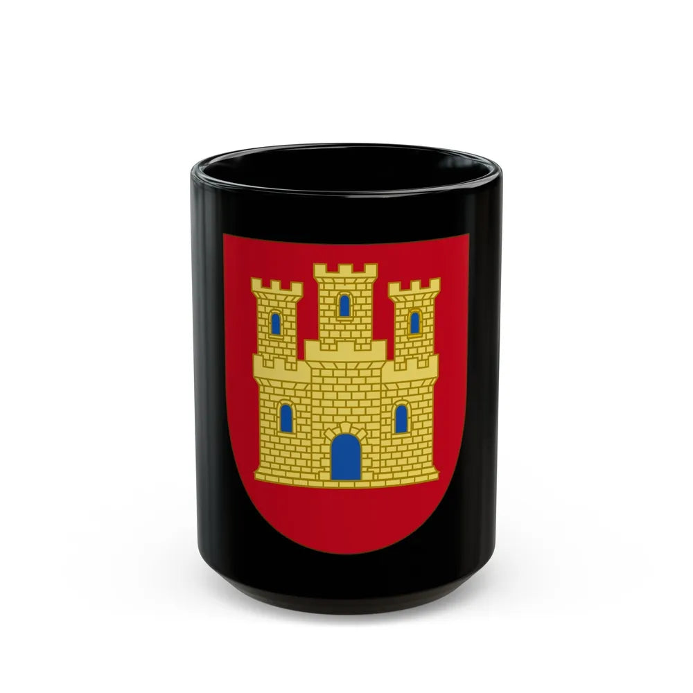 Arms of Castile - Black Coffee Mug-15oz-Go Mug Yourself