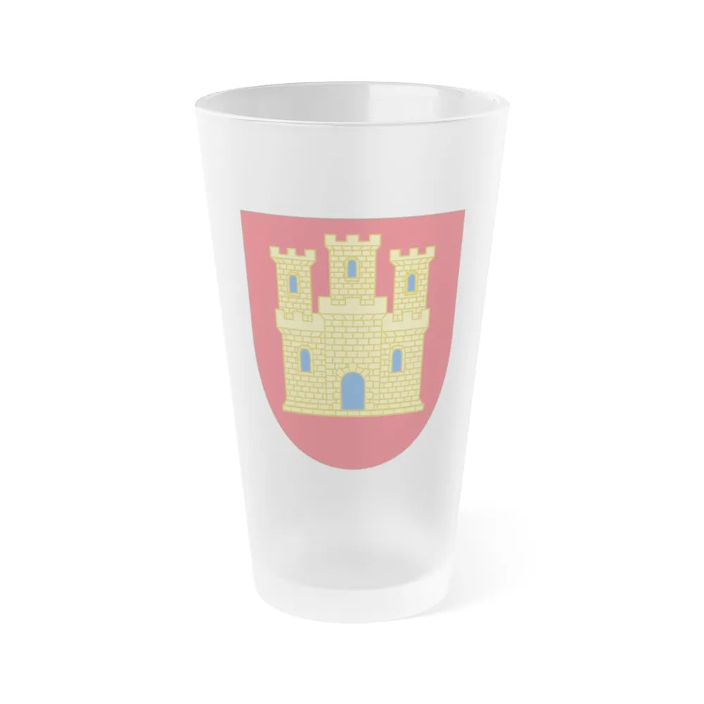 Arms of Castile - Frosted Pint Glass 16oz-16oz-Frosted-Go Mug Yourself