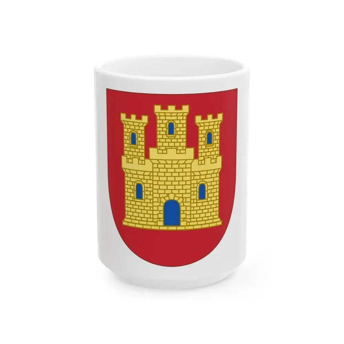 Arms of Castile - White Coffee Mug 15oz - Go Mug Yourself